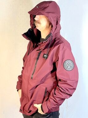Dope Snow Blizzard Ski Snowboard Jacket Burgundy- Pit Zips- Medium